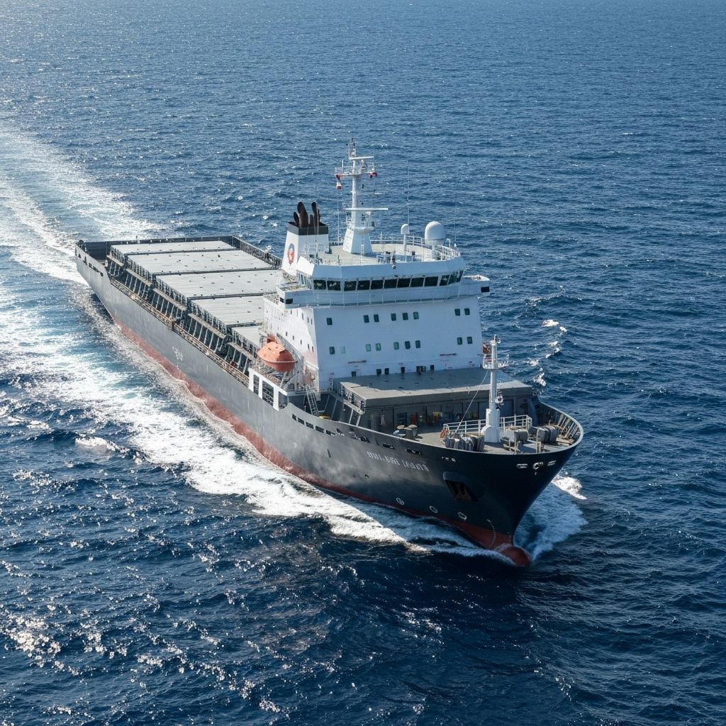 Maritime vessel at sea